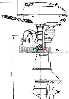 Мотор лодочный "Стрела" или "ЗиФ-5" Самара