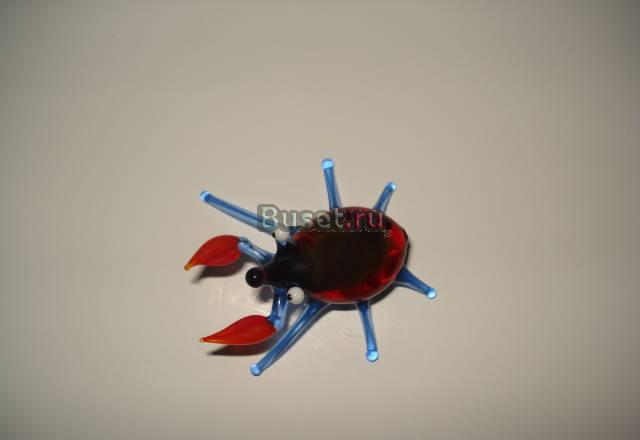 Стеклянная игрушка,фигурка из стекла,Краб Москва