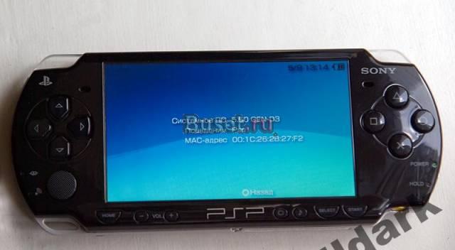 PSP Slim чёрная, прошита, 2 Гб, хор. состояние Москва