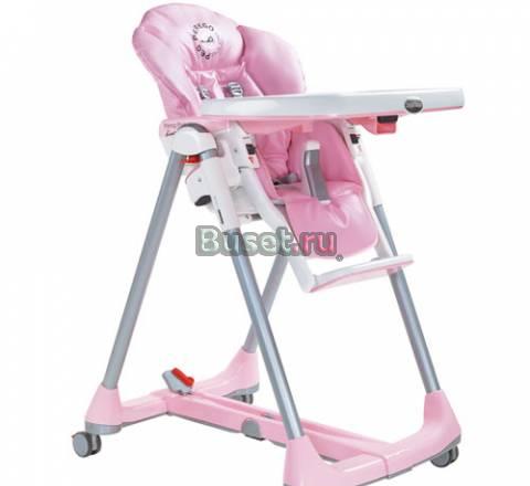 Обеденный стульчик Peg-Perego розовый Москва