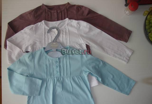 4 Блузки mothercare 24-36 м.3(б/у) +1(новая) Москва