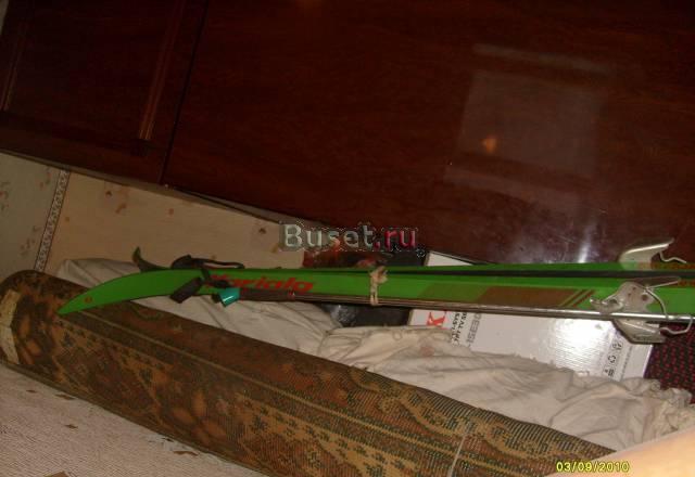 Лыжи взрослые с палками пластик Мурманск