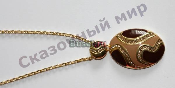 Колье quotКофе с молокомquot со стразами Swarovski Москва