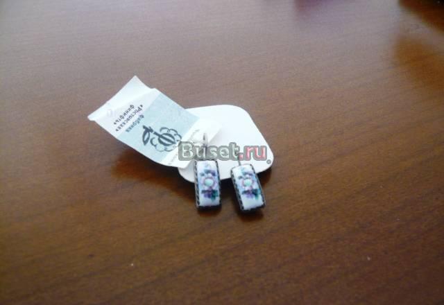 Серьги, финифть Москва