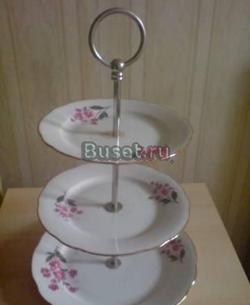 Ваза-этажерка для фруктов или сладостей Москва