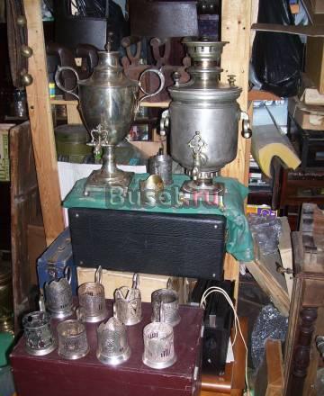 Самовар старинный угольный, подстаканники, утюги Москва
