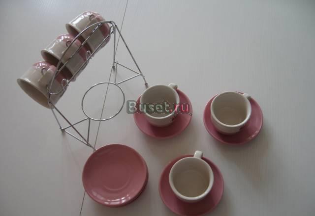 Кофейный чашечки с подставкой (6 шт.) Москва