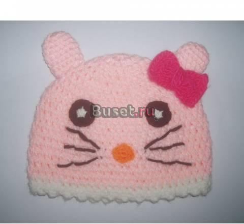 Шерстяная шапочка котенок  от 4 лет и дальше Москва