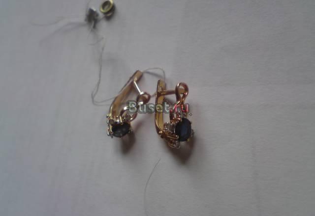 Серьги с сапфирами и бриллиантами Архангельск