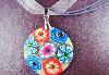 Летняя подвеска "Цветы" голубая,новая превью 103724.