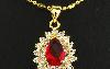 Кулон с рубином и топазами превью 115604.
