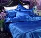 Комплект постельного белья "под шелк", цвет синий превью 144457.