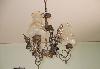 Старинная  итальянская  бронзовая люстра превью 154470.