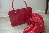 Дамская сумка красная лаковая итал. Di Gregorio превью 188654.