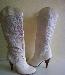 Превью Сапоги белые с вышивкой Москва - 1