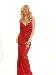 Платье длинное, блестящее красное превью 195897.