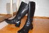 Кожаные зимние сапоги на низком каблуке (р. 37 - 37,5) превью 212034.