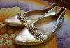Туфли натуральная кожа золотые без каблука р39 превью 245228.