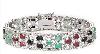 Серебряный браслет-сапфиры,рубины,изумруды превью 254933.