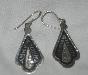 Серебряные серьги-лепестки, с чернью, Кубачи превью 255686.