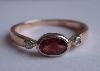 Кольцо золотое с гранатом бриллиантами превью 278338.