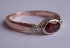 Превью Кольцо золотое с гранатом бриллиантами Москва - 1
