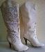 Превью Сапоги белые с вышивкой Москва - 2