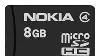 Карта памяти microsdhc объемом 8 гб Nokia MU-43 превью 290264.