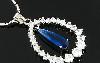 Превью Великолепный кулон с синим сапфиром и топазами Москва - 3