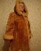 Превью Шубка рыжего цвета из мутона, отделанная песцом Санкт-Петербург - 1