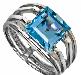 Кольцо из серебра с голубым топазом SRBk065t превью 317616.