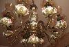 Старинная итальянская люстра, керамика 8 светильни превью 327318.