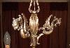 Превью Старинная  итальянская бронзовая люстра с драконам Москва - 2