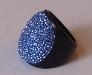 Кольцо из чёрного дерева с стразоми Swarovski превью 341612.