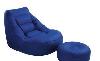 Надувное кресло с пуфом intex, синее, в отл. сост превью 369320.
