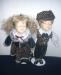 Куклы фарфоровые девочка и мальчик на подставке превью 415246.