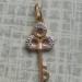 Подвеска кулон Ключ - золото 585пробы, Фианит превью 416738.
