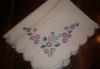 Салфетка фиалки вышитая гладью ручная работа превью 455555.