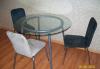 Столовый гарнитур (стеклянный стол + 3 стула) превью 462614.
