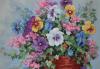 Вышитая картина "Цветы" превью 469463.