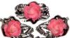 Серебро 925 пр. розы - коралл серьги + кольцо р17 превью 492692.