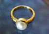 Превью Золое кольцо с жемчугом. Превосходное состояние Москва - 2