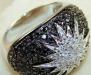 Превью Кольцо серебро с ониксом и белым топазом Москва - 1