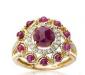 Золотое кольцо-рубины,бриллианты превью 566620.