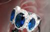 Роскошное кольцо с сапфирами и топазами превью 652672.