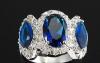 Превью Роскошное кольцо с сапфирами и топазами Москва - 1