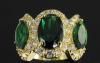 Роскошное кольцо с изумрудами и топазами превью 652787.