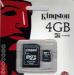 Карта памятu Kingston microSD HC 4 Гб +адаптеp нов превью 656482.