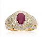 Золотое кольцо-рубин,бриллианты превью 677645.