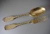 Ложка и вилка серебряные превью 73778.